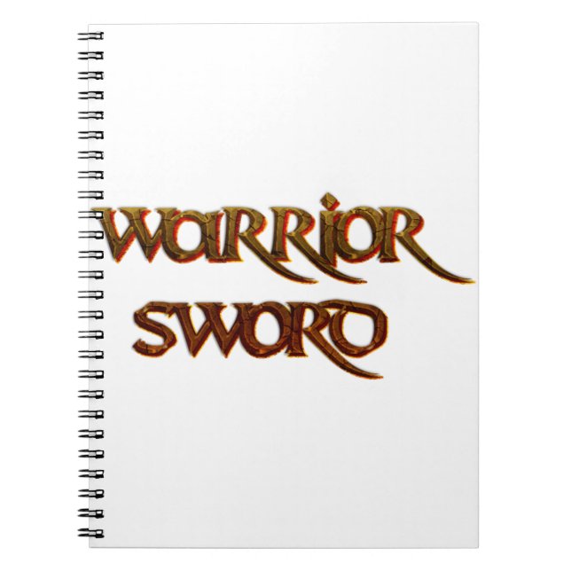 Cool Text - Warrior  Sword Notebook (Front)