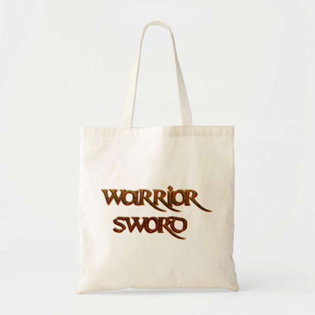 Cool Text - Warrior  Sword Tote Bag (Front)