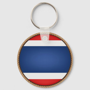 Cool Thailand Flag Seal Key Ring