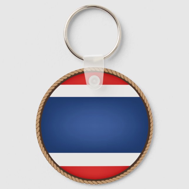 Cool Thailand Flag Seal Key Ring (Front)