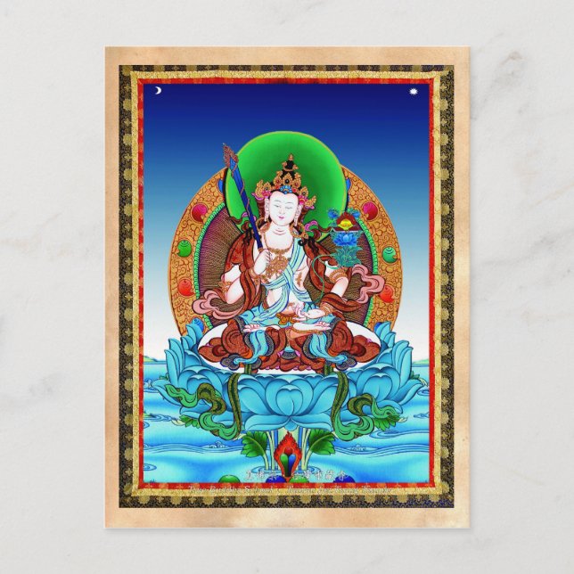 Cool thangka Akasagarbha Bodhisattva Mahasattva Postcard (Front)