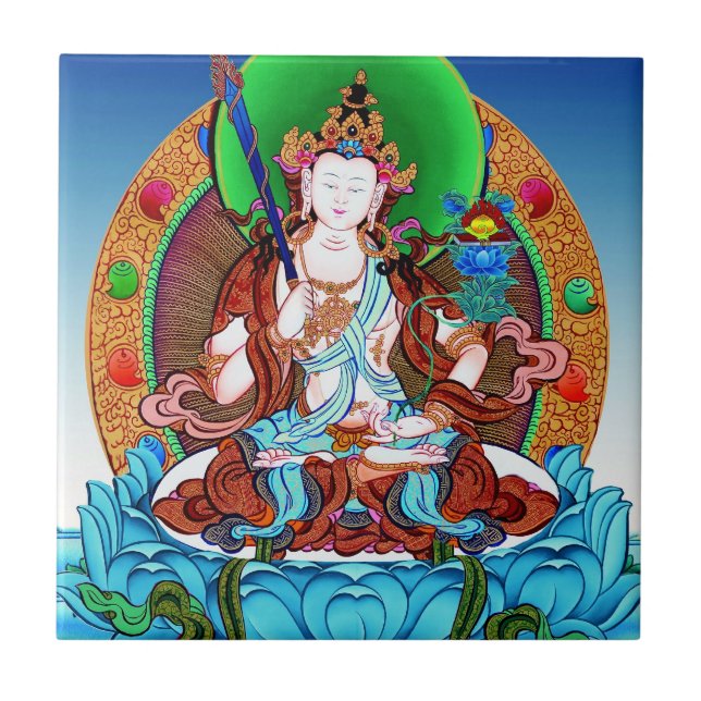 Cool thangka Akasagarbha Bodhisattva Mahasattva Tile (Front)