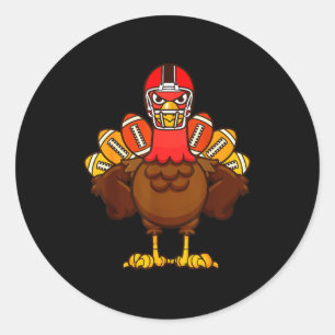 Cool Thanksgiving Football Shirt _ Gobble Player T Classic Round Sticker
