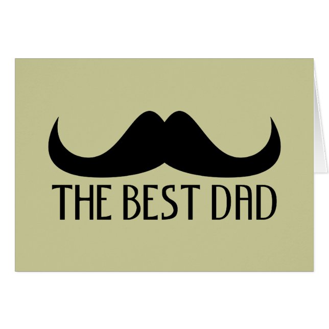 Cool The best Dad Black Moustache Father's Day (Front Horizontal)