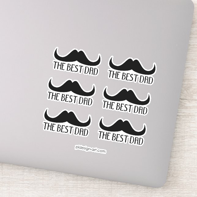 Cool The best Dad Black Moustache Father's Day (Detail)