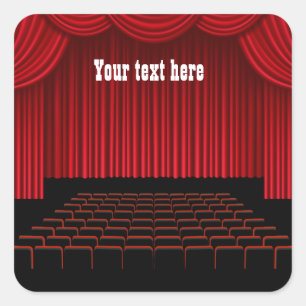 cool theatre lovers add text square sticker