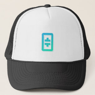 Cool Theta Cryptocurrency Coin Sign Trucker Hat