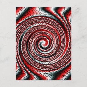 Cool three dimensional cubes awesome swirl postcard