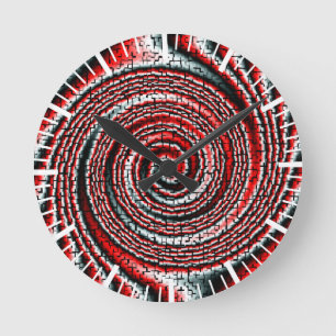 Cool three dimensional cubes awesome swirl round clock