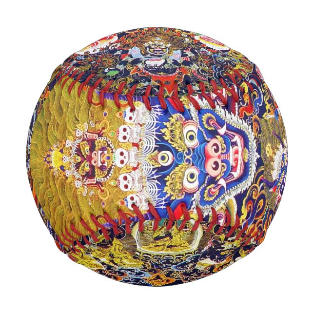 Cool tibetan thangka Yamantaka dead god tattoo art Baseball (Front)