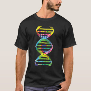 Cool Tie Dye DNA Helix Funny Genetics Research Lov T-Shirt