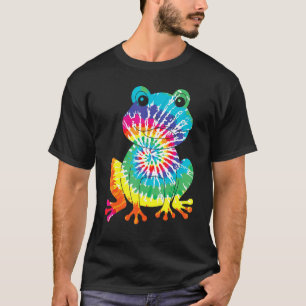 Cool Tie Dye Peace Animal Toad Amphibian Hippie Fr T-Shirt