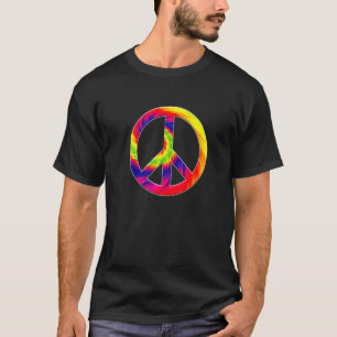 Cool Tie Dye Peace Sign Equality Freedom Hippie T-Shirt