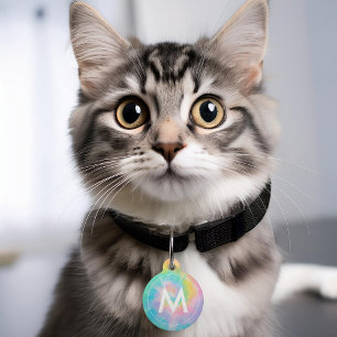 Cool Tie Dye Personalised Pet Tag