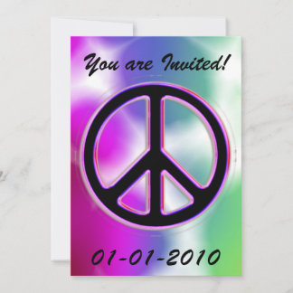 Cool Tie Dyed Peace Invitations