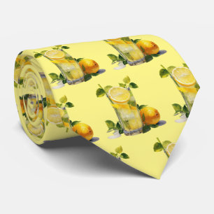 Cool tied lemonade pattern tie