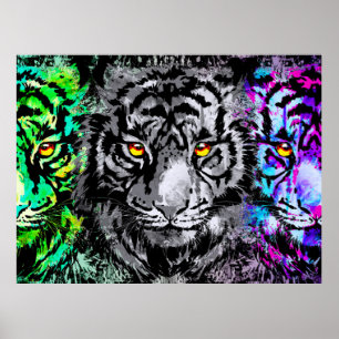 Cool Tiger Artwork - Wildlife Big Cats - Tiger Poster