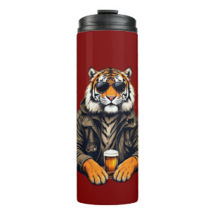 Cool Tiger Beer Glass - Unique Animal Design Drink Thermal Tumbler