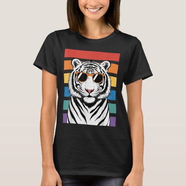 Cool Tiger Costume For Men Women Kids Pattern Tige T-Shirt (Front)