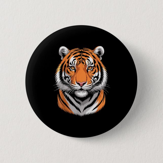 Cool Tiger Design For Men Women Siberian Tiger Lov 6 Cm Round Badge (Front)