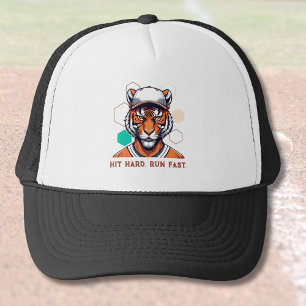 Cool Tiger Gift for Baseball Players Lover Coaches Trucker Hat