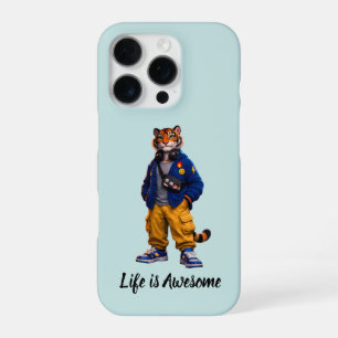 Cool Tiger in Streetwear Art - Urban Style Tiger iPhone 16 Pro Case