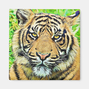 Cool Tiger Refrigerator or Locker Magnet