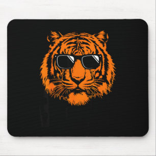 Cool Tiger Sunglasses Graphic Wild Animal Design Mouse Mat