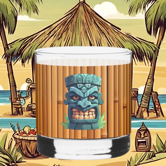 Cool Tiki head party Whiskey Glass (Creator Uploaded)