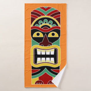 Cool Tiki Totem custom colour bath towel 2