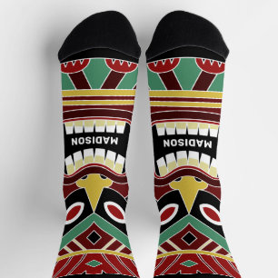 Cool Tiki Totems custom name Socks