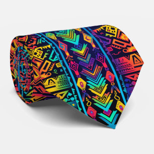 Cool tile Aztec pattern Tie