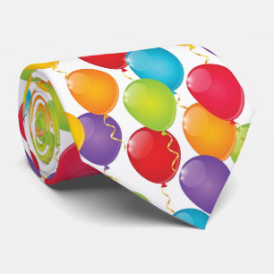 cool tiled balloon party pattern tie