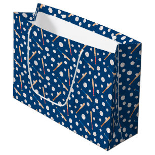 cool tiled baseball sports pattern party  large gift bag
