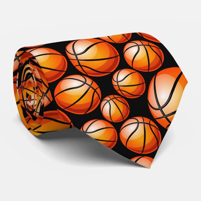 cool tiled Basketball lovers sports  Tie (Rolled)