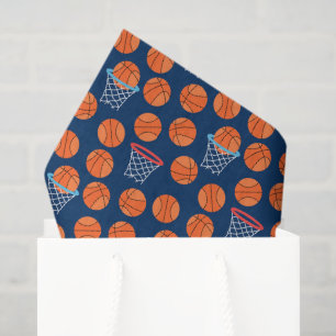 cool tiled basketball sports pattern party  tissue paper