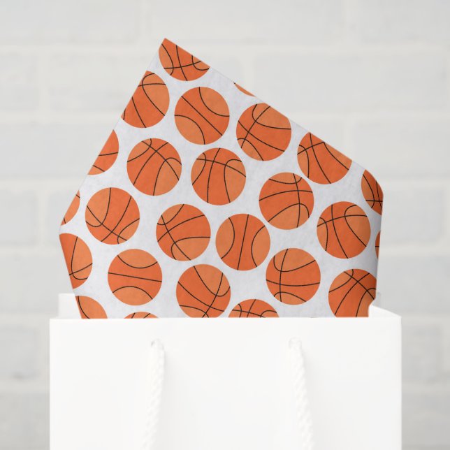 cool tiled basketball sports pattern  tissue paper (Gift Bag)