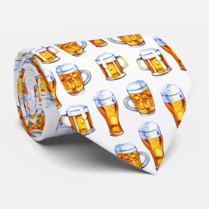 cool tiled beer pattern  tie