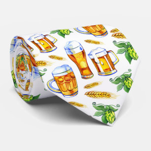 cool tiled beer pattern  tie