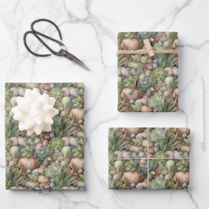 cool tiled cactus pattern party Wrapping  Wrapping Paper Sheet