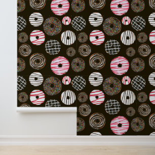 Cool tiled doughnut pattern wallpaper