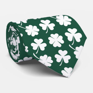 Cool tiled four leaf clovers shamrocks pattern tie
