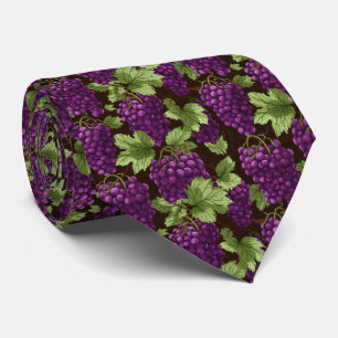 Cool tiled grapes pattern  tie