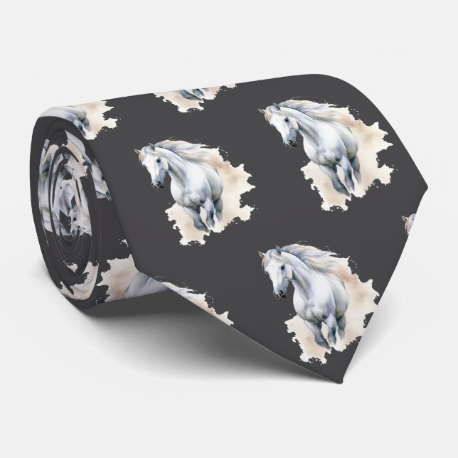 Cool tiled horse pattern  tie (Rolled)