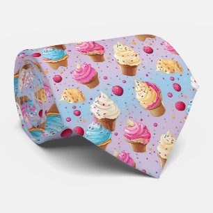 Cool tiled ice cream pattern tie