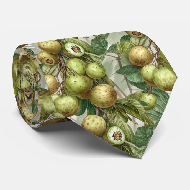 Cool tiled kiwi pattern fruit tie (Rolled)