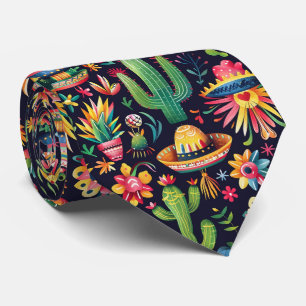 Cool tiled Mexican pattern  Tie