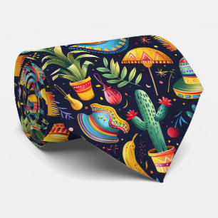 Cool tiled Mexican pattern Tie
