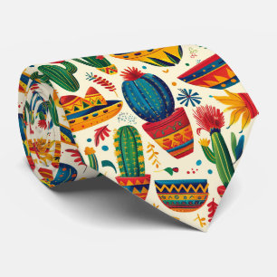 Cool tiled Mexican pattern  Tie
