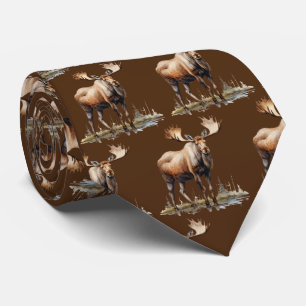 Cool tiled moose pattern tie